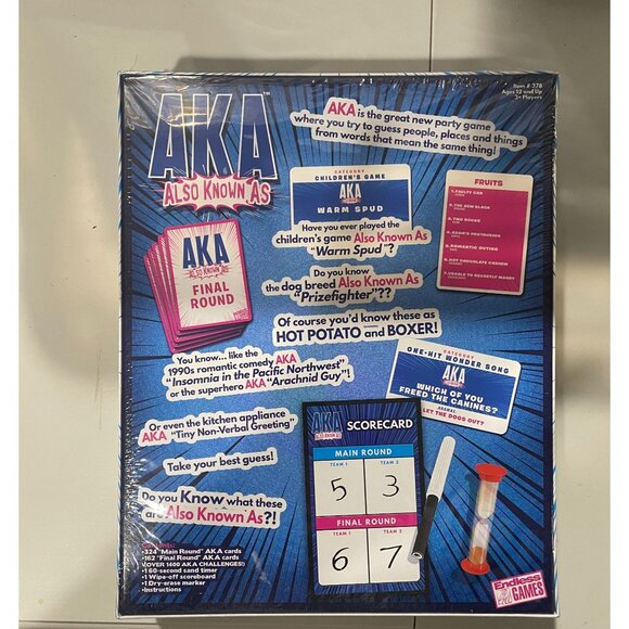 AKA Also Known As Party Game For Ages 12+ By Endless Games - Picture 6 of 7